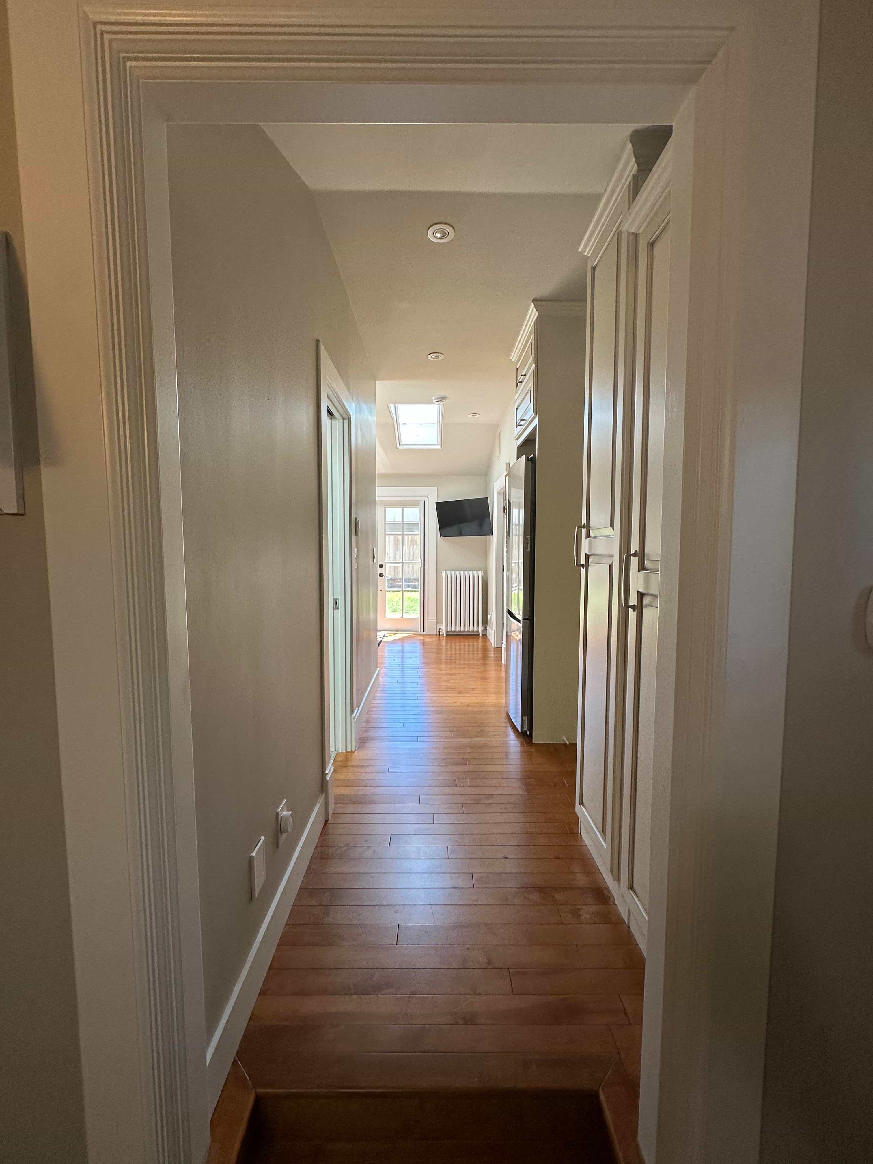 The hallway into the suite